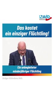 Ein sogenannter "minderjähriger Flüchtling" kostet den Steuerzahler in 4 Jahren ...