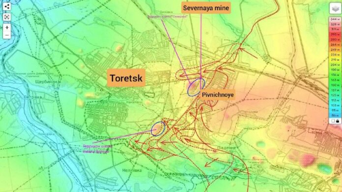Battle Front Update: Russian Advance on Toretsk Sector