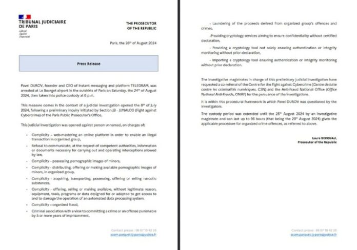 EU Monitoring Telegram, Ready to Cooperate with French Authorities