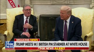 Starmer is mid-word salad when Trump cuts in with, “Could you take on Russia by…