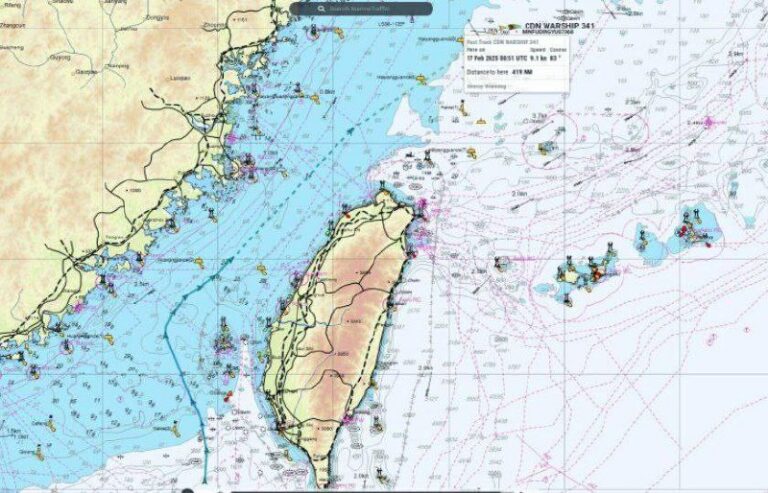 Yesterday, the Canadian frigate HMCS Ottawa trolled the Chinese Navy across the …