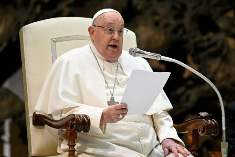 Pope Francis “resumes some work” following “slight improvement” to his health, …