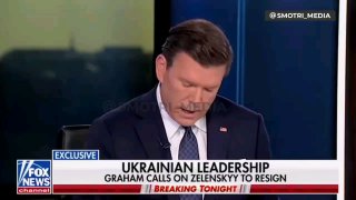 Evil Fox News reporter makes Zelensky watch his sugar daddy, Lindsey Graham, tr…