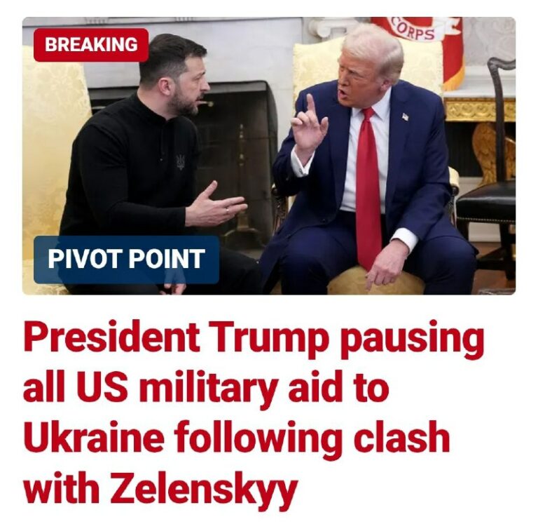 Fox News also reports that Trump has paused all military aid to Ukraine, includ…