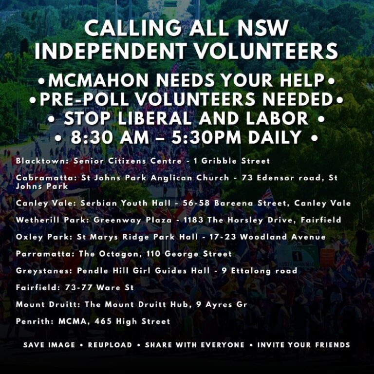 Aussie Cossack team is currently recruiting volunteers to man polling stations i…