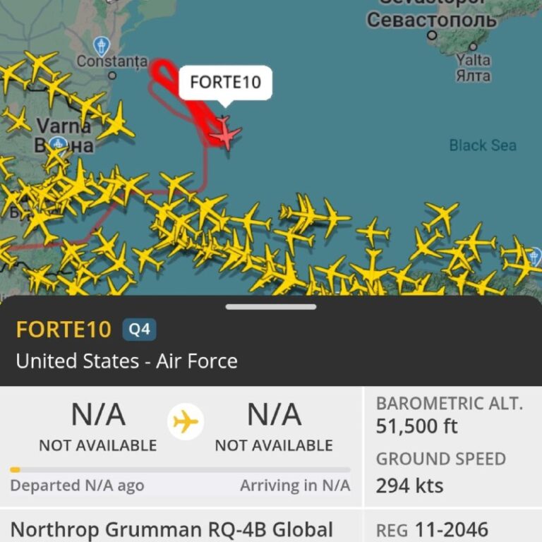 For the first time since June 2024, a U.S. Air Force RQ-4B Global Hawk surveill…