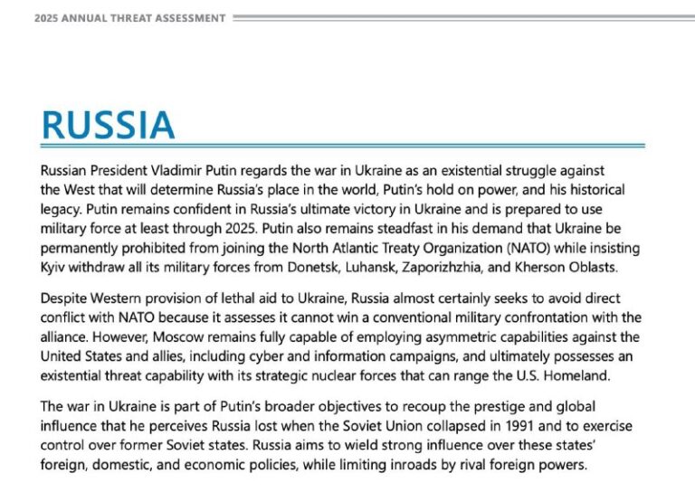 Someone in U.S. intelligence actually got paid money to write this annual “thre…