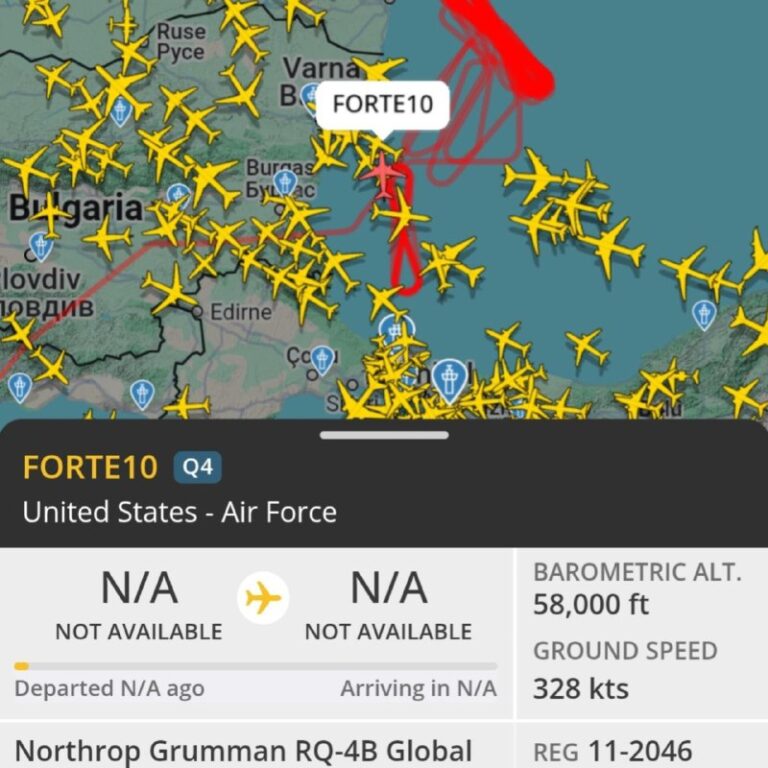 U.S. Air Force RQ-4B Global Hawk surveillance drone has been flying over the Bl…