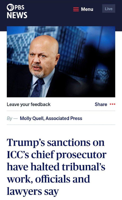 The US has slapped sanctions on the chief prosecutor of the International Crimin…