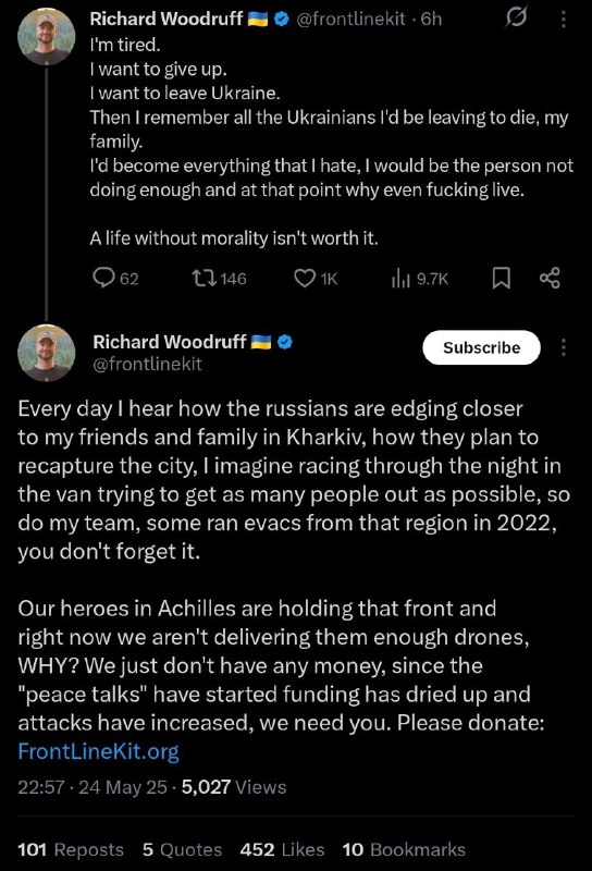 Richie’s morale = Very low Maybe he should do the smart thing and just go home….