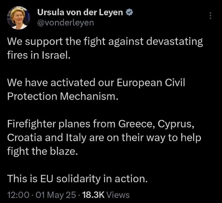 EU in the fight against fires, but not genocide. @DDGeoplitics | Socials | Dona…