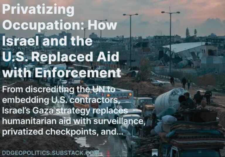 New Substack from Sarah!!Israel dismantled UN aid infrastructure in Gaza and re…