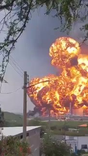 Explosion and fire at the Marvic hydrocarbon transport company in Cadereyta, Nu…