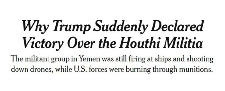 NYT Reveals: U.S. Declared ‘Victory’ Over Ansar Allah Despite Strategic Stalema…