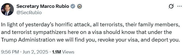 Rubio vows to deport all terrorists and their sympathizers @DDGeopolitics | Soc…