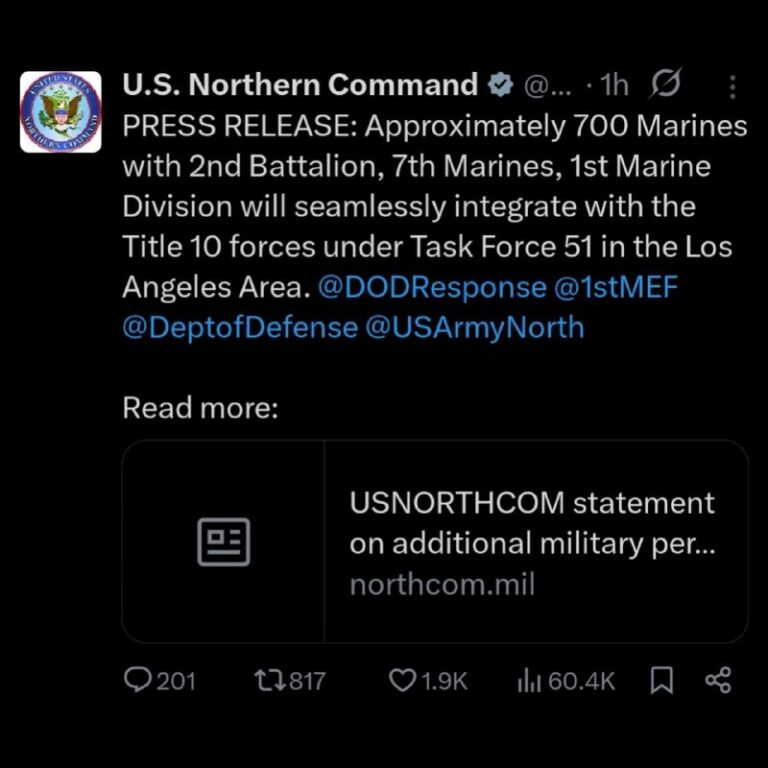 It has now been confirmed that the Trump administration is sending a battalion …