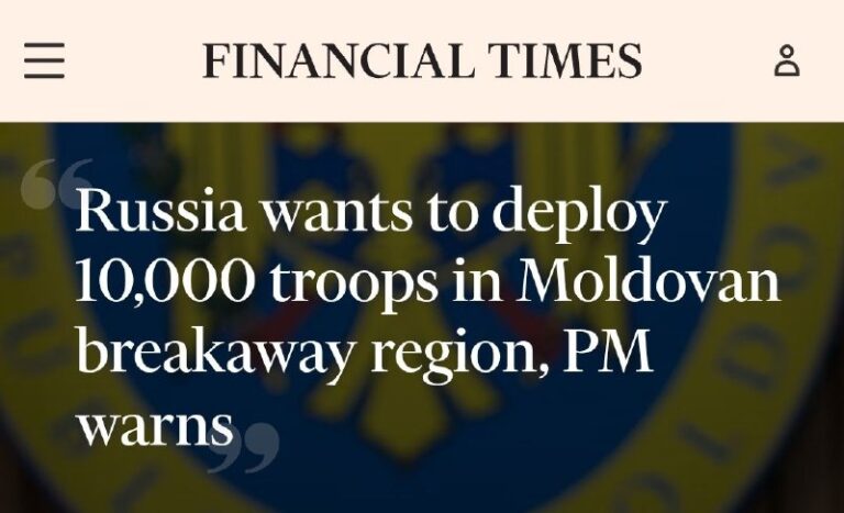 Russia seeks to expand its military presence in Transnistria to 10,000 troops a…