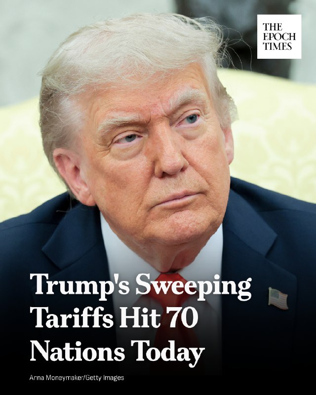 Under the executive order, almost 70 U.S. trading partners will face tariff rate…