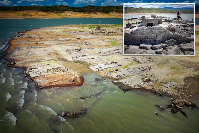 300-Year-Old Sunken Town Surfaces With Ruins of Church, Cemetery as Dam Dries U…